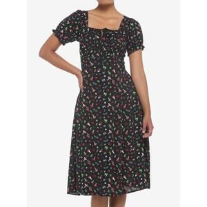 Hot Topic Cottage Critters Empire Waist Smocked Dress Size Small EUC